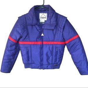Vintage 80s 90s Women’s Snuggler Colorblock Puffer Ski Jacket Size Medium